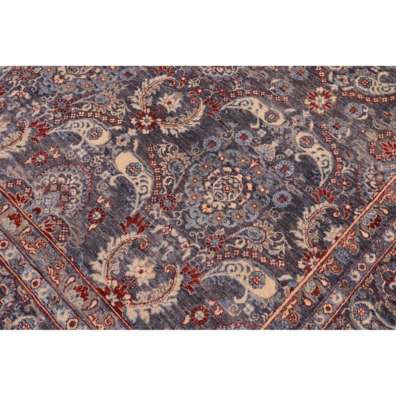 Shabby Chic Ziegler Alex Gray/Blue Wool Rug - 8'0'' x 8'6''