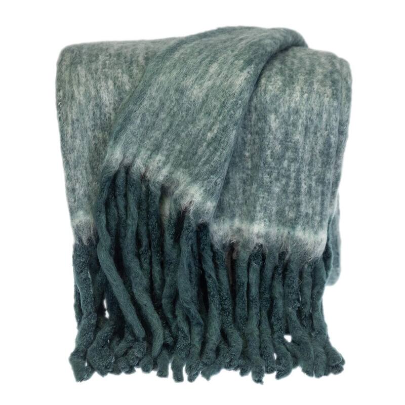 Super Soft Gray Soft Solid Color Handloomed Throw Blanket