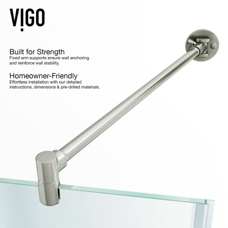 VIGO Gemini Frameless Hinged Neo-Angle Shower Enclosure and Base