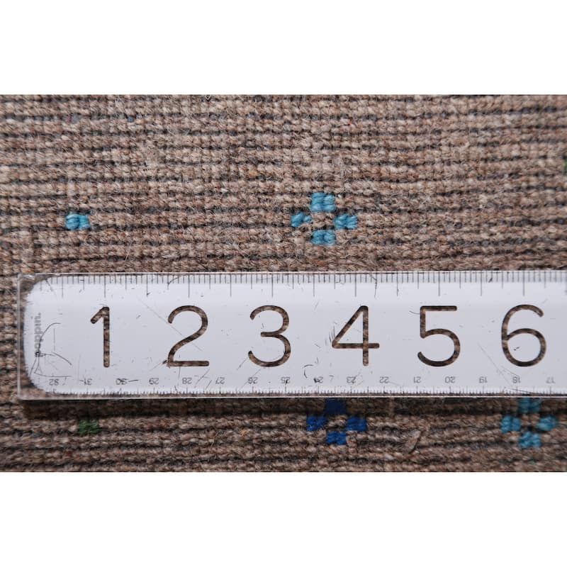Tribal Gabbeh Indian Area Rug Handmade Oriental Brown Wool Carpet - 8'3" x 10'0"