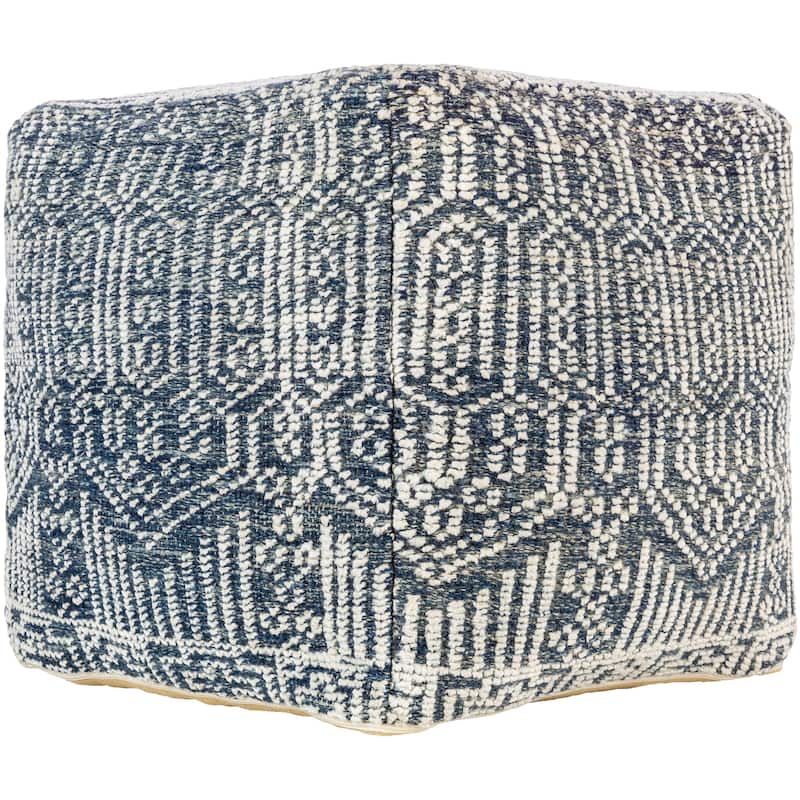 Umair Detailed Geometric Boho Pouf