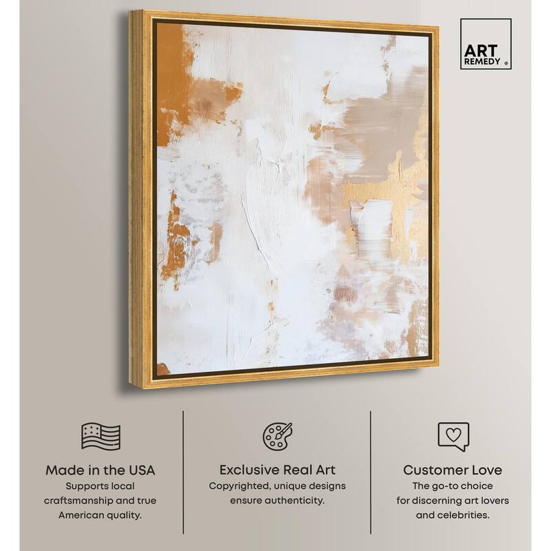 Golden Bronze Ripple I Canvas by Art Remedy