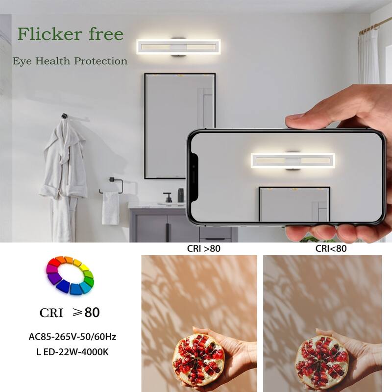 Manarola Modern LED Bathroom Vanity Light Brass Wall Sconce , Vanity Light