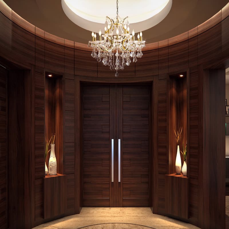 KAYLA Large Crystal Chandelier 28-49in Chandelier Light Fixture Modern Maria Theresa Crystal Chandeliers