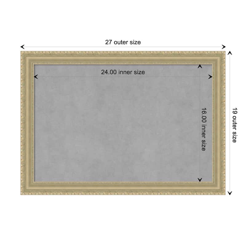 Amanti Art Champagne Teardrop Framed Magnetic Board - Board Size 24x16