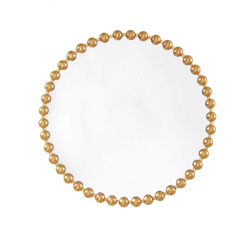 Madison Park Signature Marlowe Beaded Round Wall Mirror