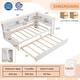 preview thumbnail 4 of 7, Twin Size Daybed Platform Bed Frame with Trundle and Bedside Shelves