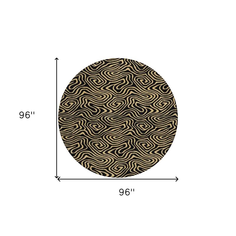 HomeRoots Abstract Transitional Rectangle Outdoor Rug