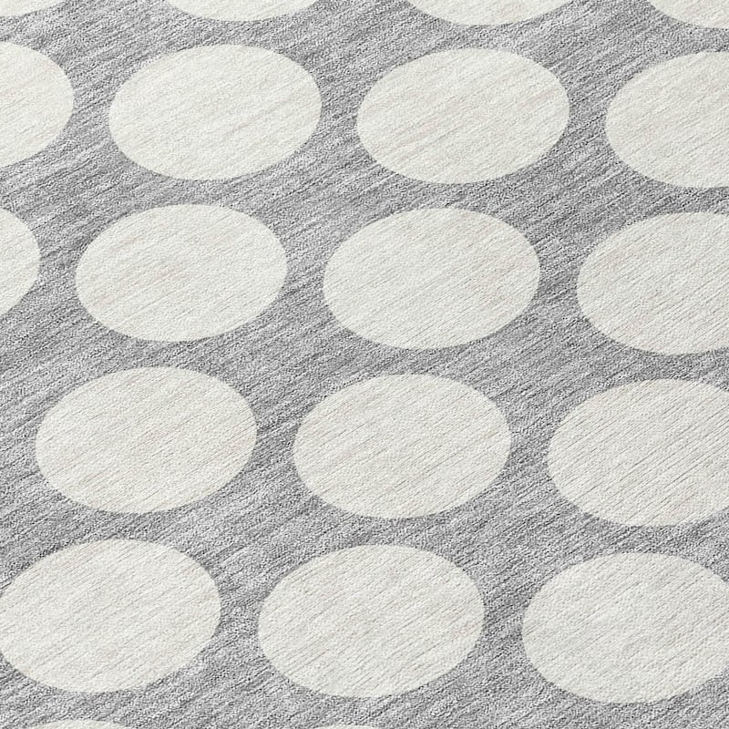 Machine Washable Indoor/ Outdoor Chantille Modern Dots Rug