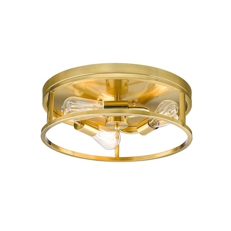 3 Light Gold Iron Flush Mount