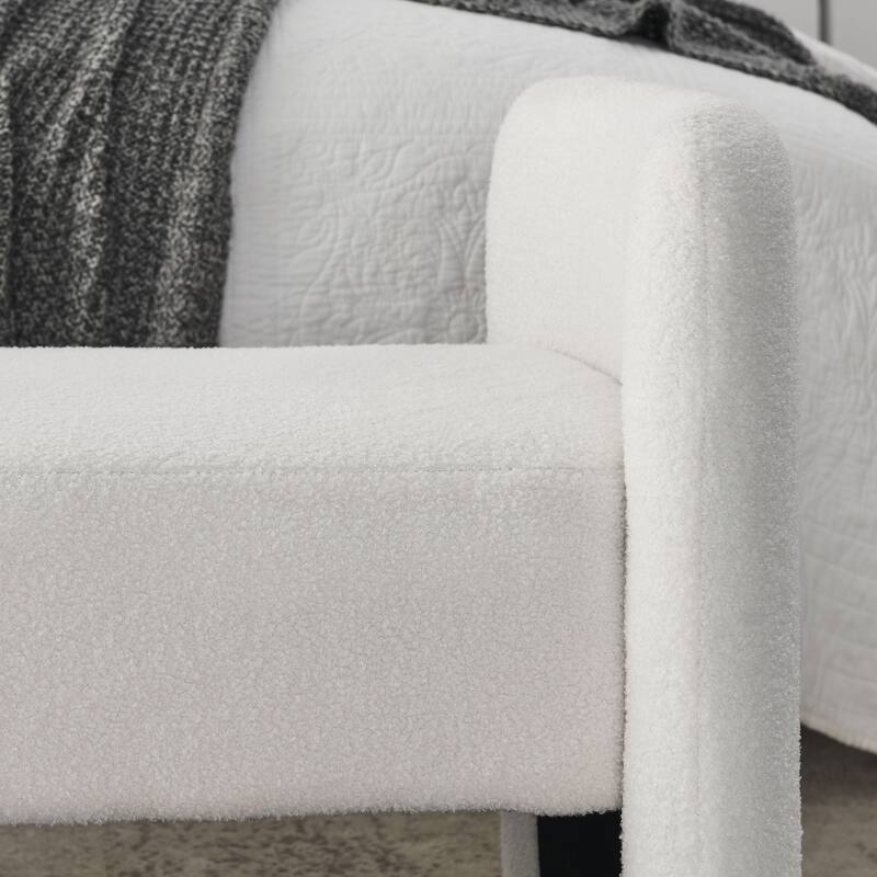 52" Bench for Bedroom End of Bed Modern Contemporary Design Ottoman Couch Long Bench Window Sitting Fireplace Bench, Velvet