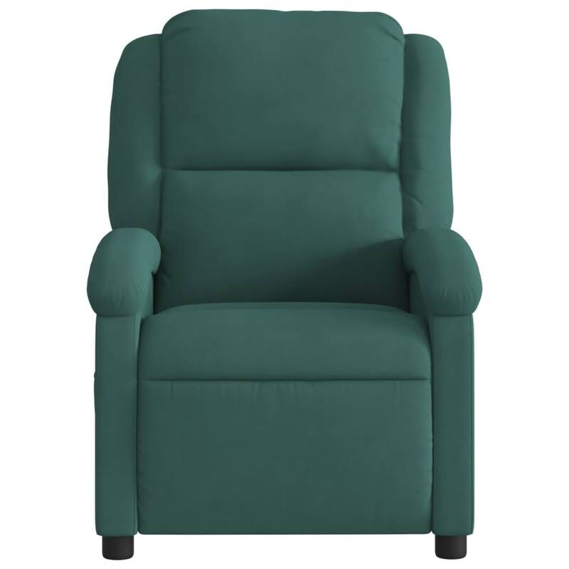 vidaXL Massage Recliner Chair Wingback Reclining Armchair for Elderly Velvet
