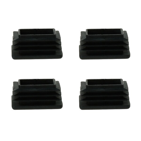 20 x 30mm Plastic Rectangle Tube Inserts End Cover Cap Furniture Glide Chair Table Stool Feet Floor Protector 4pcs