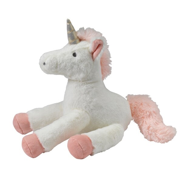 white stuffed unicorn