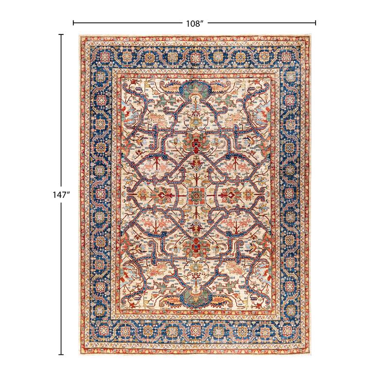 Serapi One-of-a-Kind Hand-Knotted Area Rug - Ivory - 9' 0" x 12' 3"