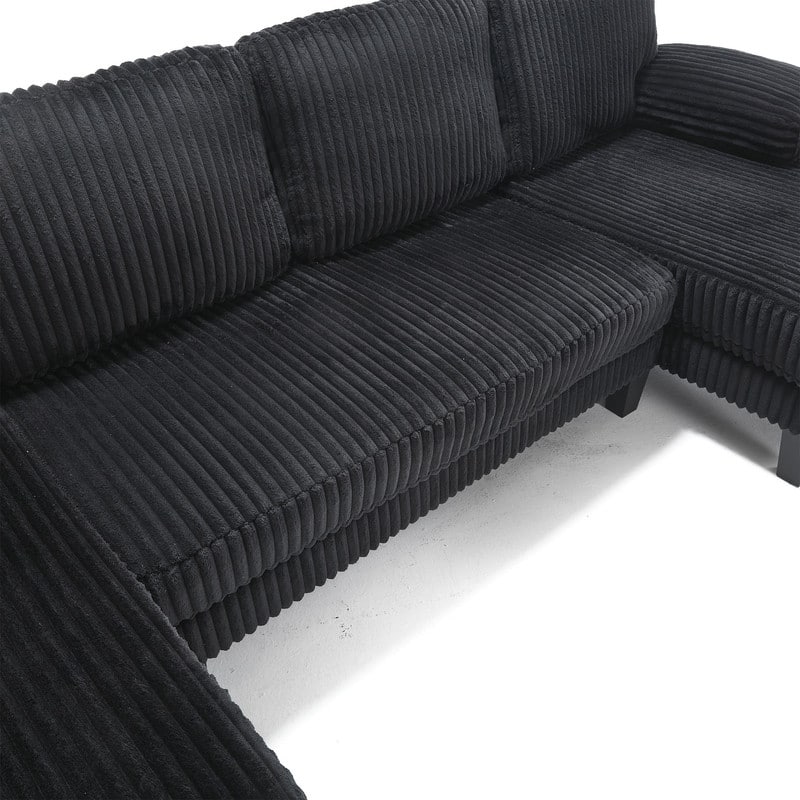 4-Seat U-Shaped Sectional Sofa with Double Chaise
