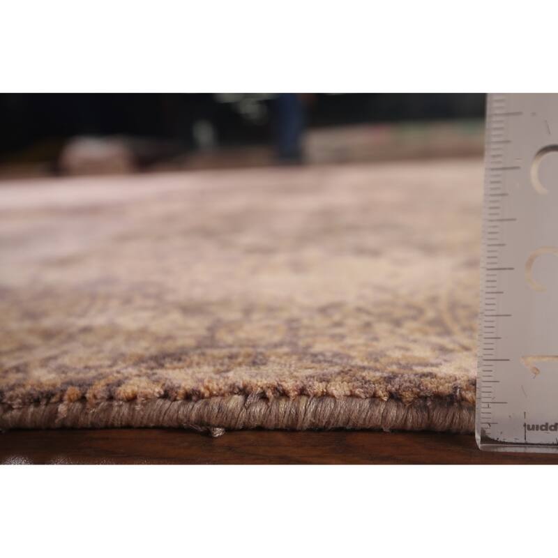 Abstract Indian Area Rug Hand-Knotted Wool Carpet - 8'2"x 11'5"