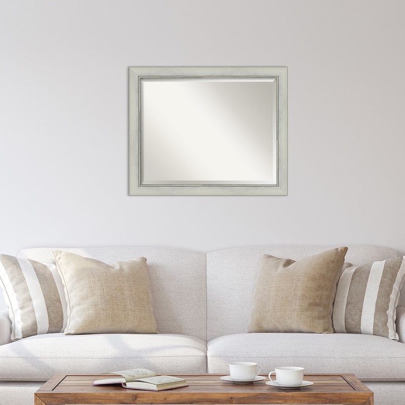 Beveled Wall Mirror - Flair Polished Nickel Frame