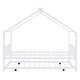 preview thumbnail 28 of 43, Metal Adorable House Full Size House Bed with Twin Size Trundle Bed,Kids and Baby