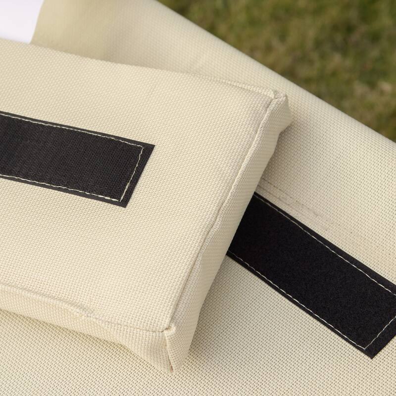 Outsunny Patio Double Chaise Lounge Chair, Outdoor Wheeled Hammock Daybed with Adjustable Canopy and Pillow