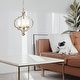 preview thumbnail 5 of 24, LALUZ Modern 3-Light Black Gold Chandelier Frosted Glass Kitchen Island Light