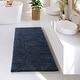 preview thumbnail 71 of 197, Hearth & Harbor Non-Slip Super Plush Chenille Bathroom Rugs Navy Blue - Large
