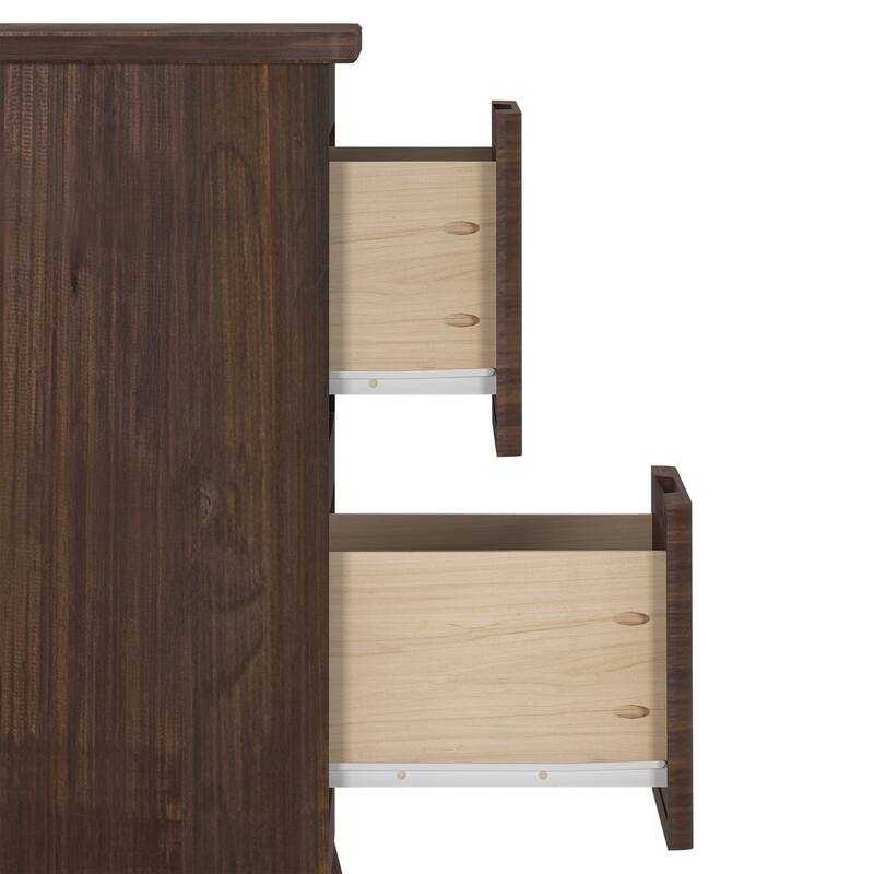 Max and Lily Farmhouse Nightstand with 2 Drawers