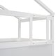 preview thumbnail 16 of 36, Twin over Full Pine Wood House Bunk Bed with Storage Staircase