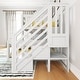 preview thumbnail 6 of 35, Max & Lily Twin over Full Low Bunk with Staircase