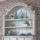 preview thumbnail 14 of 16, Magnolia Manor Antique White Weathered Bark Hutch & Buffet