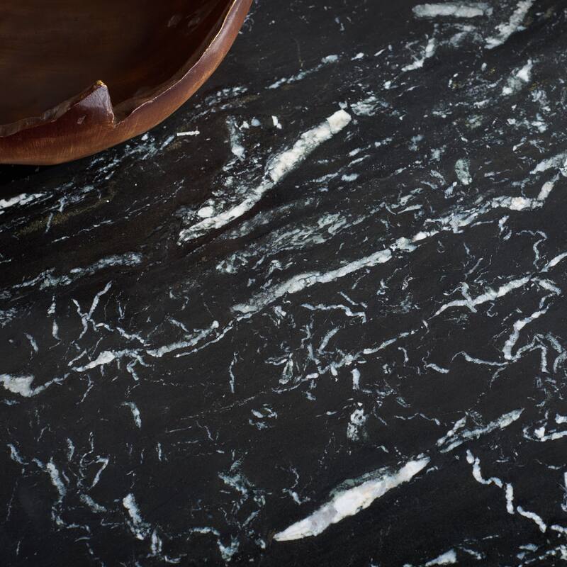 SAFAVIEH Couture Eftenia Tall Square Marble Accent Table - 21 In W x 21 In D x 16 In H - 21"W x 21"D x 16"H