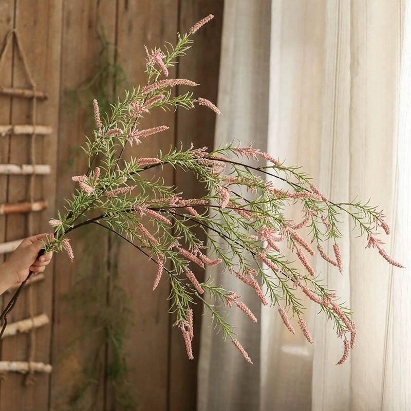 RusticReach Artificial Large Rosemary Stem 49" Tall - Pink - [A]-One Stem