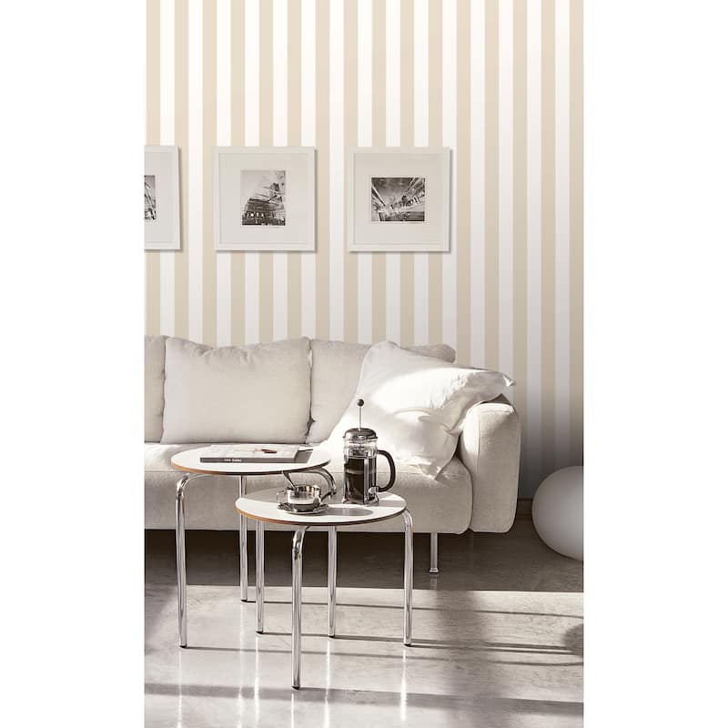 Galerie Wallcoverings Smart Stripes 2 Awning Stripe Vinyl on Non-Woven Matte Wallpaper Roll