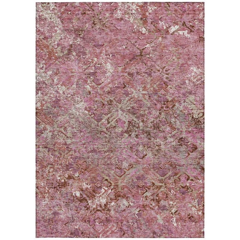 HomeRoots Geometric Transitional Rectangle Outdoor Rug