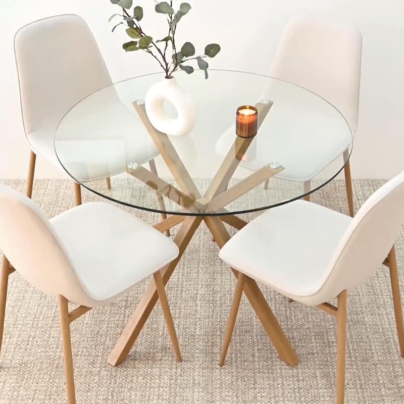Mid-Century Solid Back Side Dining Chair (Set of 4)