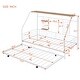 preview thumbnail 3 of 21, Twin Size Metal House Bed with Trundle