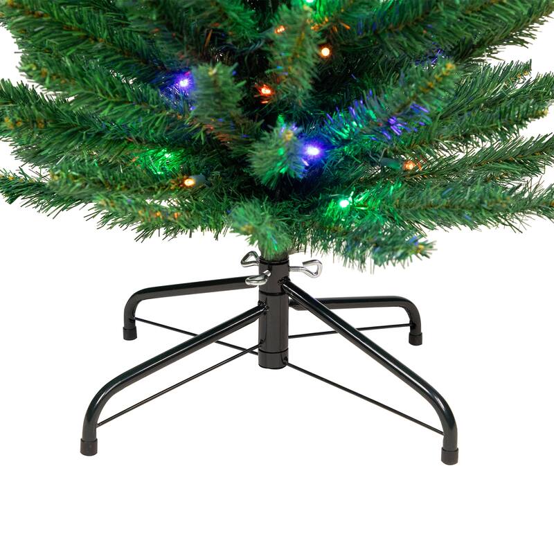 6' LED Pencil Northern Balsam Fir Artificial Tree Multi Lights - 6 Foot