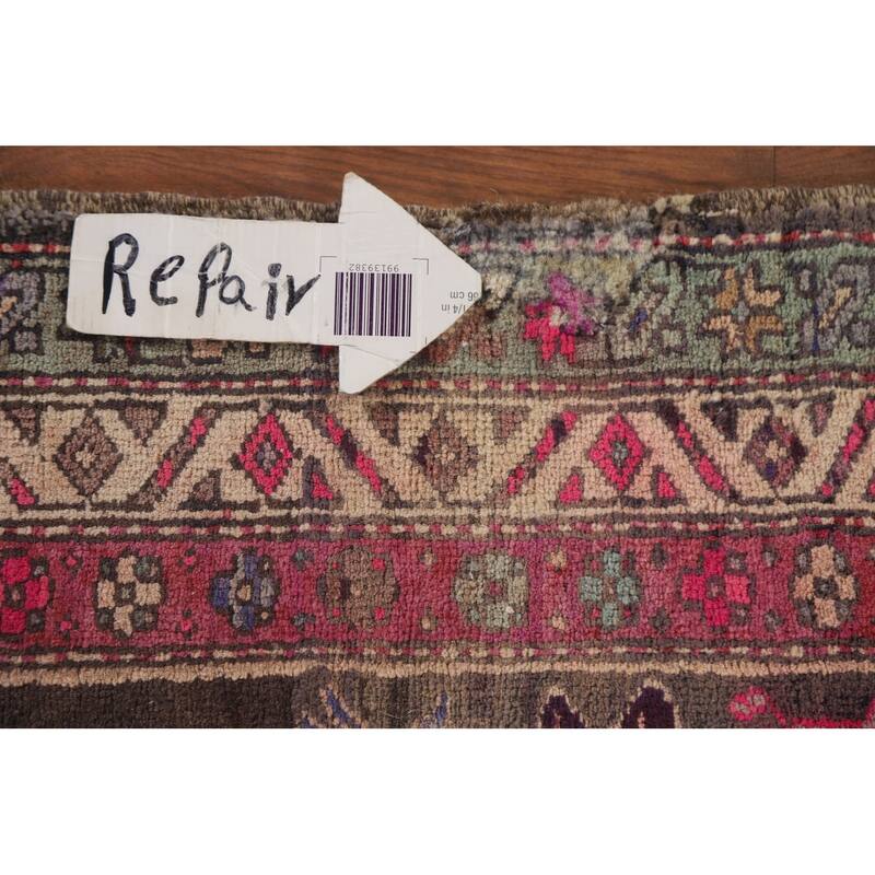 Meshkin Persian Vintage Runner Rug Hand-knotted Wool Carpet - 4'4" x 10'3"