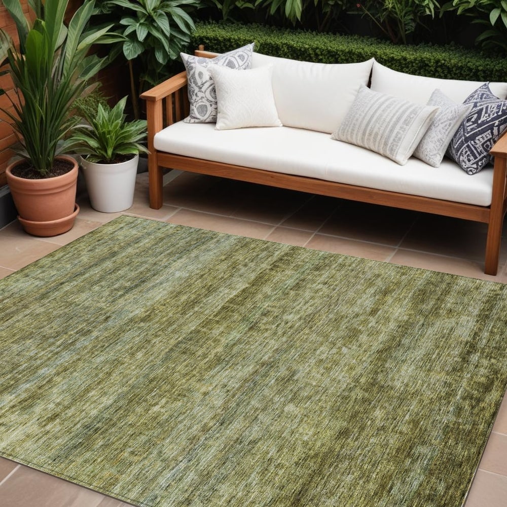 HomeRoots Striped Transitional Rectangle Outdoor Rug