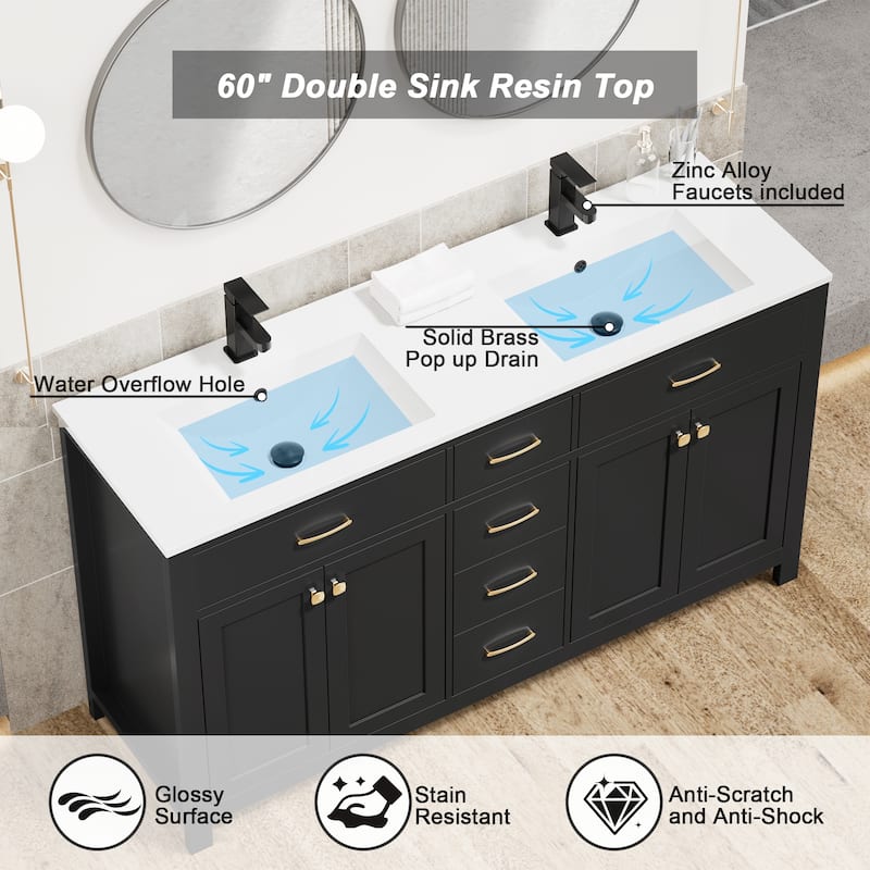 Sink Bathroom Vanity with Counter Top Set