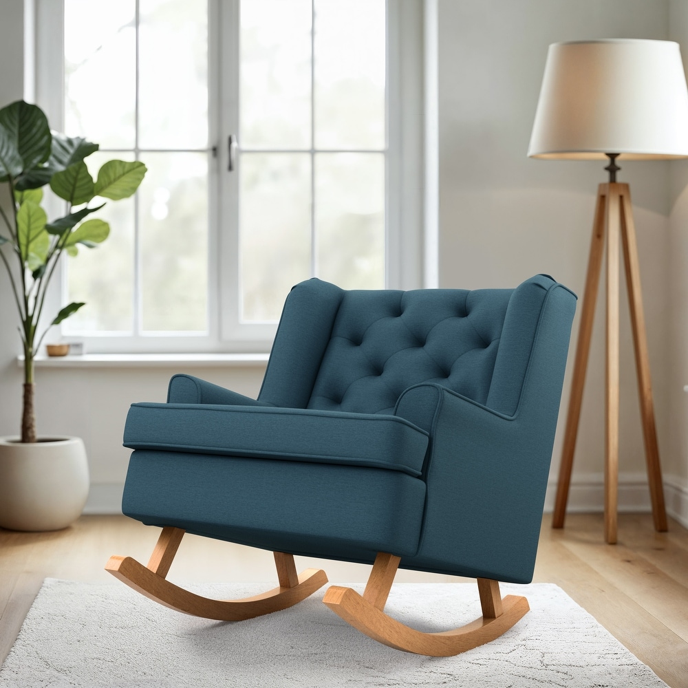 Blue High Back Polyester Rocking Chairs Bed Bath Beyond