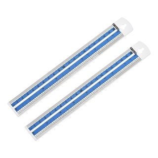 2 Pcs Aluminum Ruler Set 200mm 8 Inch Straight Ruler Measuring Tool ...