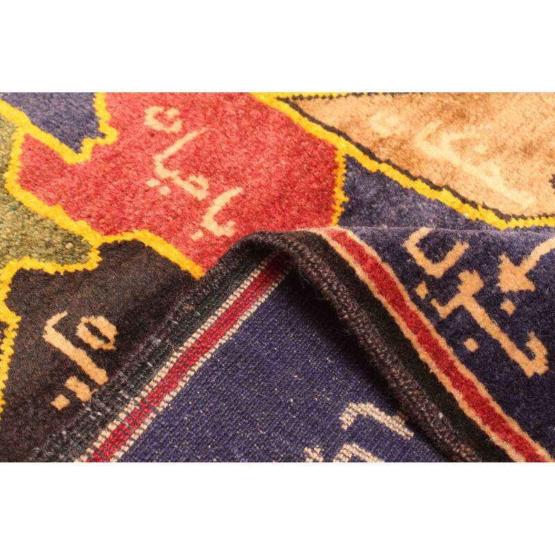 ECARPETGALLERY Hand-knotted Teimani Dark Blue Wool Rug - 3'0 x 4'10