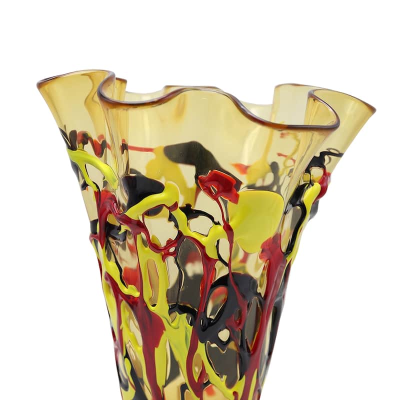 Senisa Hand Blown Art Glass Vase