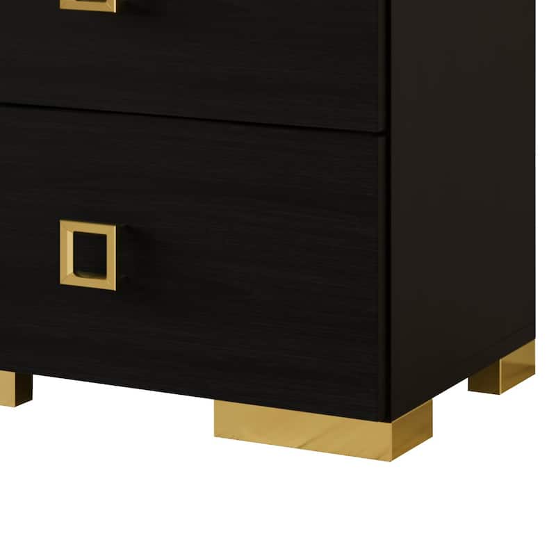 CraftPorch Modern Luxurious 2-Drawers Nightstand