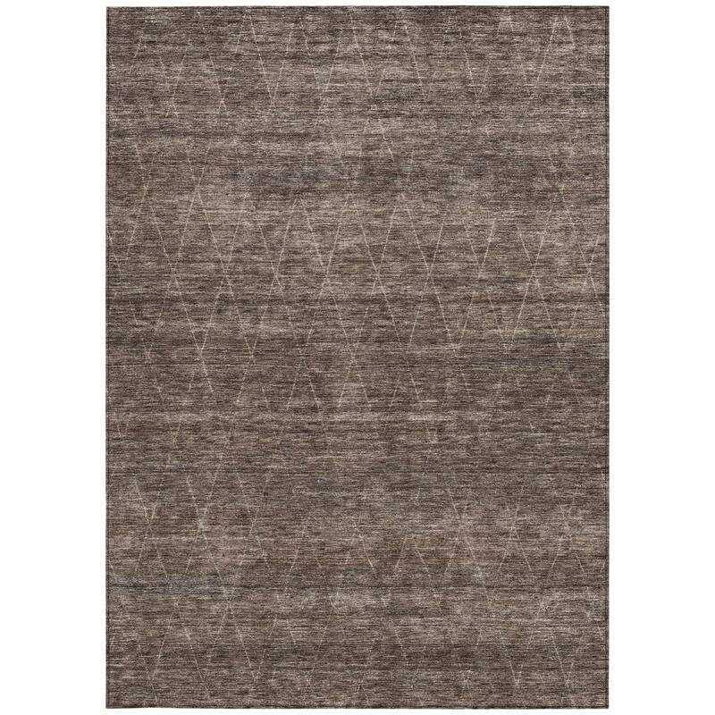 HomeRoots Geometric Transitional Rectangle Outdoor Rug