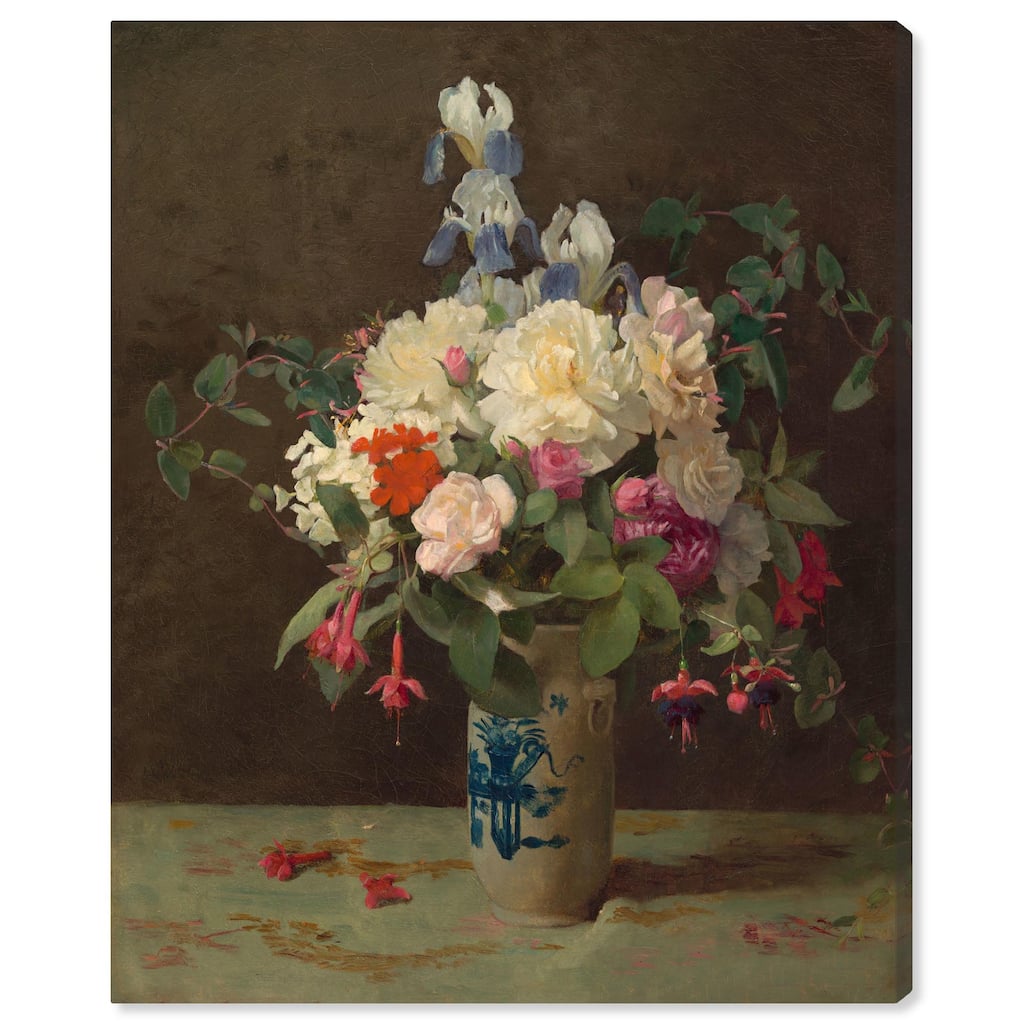 Lambdin Vase of Flowers Canvas by Art Remedy, Gallery Wrapped