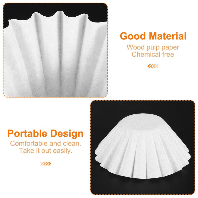 200Pcs Coffee Filters, Disposable Basket Paper Filter Home Office