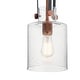 preview thumbnail 4 of 5, Kichler Lighting Kitner 7-in 1-Light Pendant Antique Copper