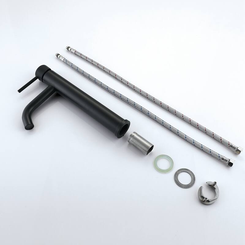 Topcraft Stainless Steel 6.7/12.2 Single Handle Single Hole Bathroom Sink Faucet